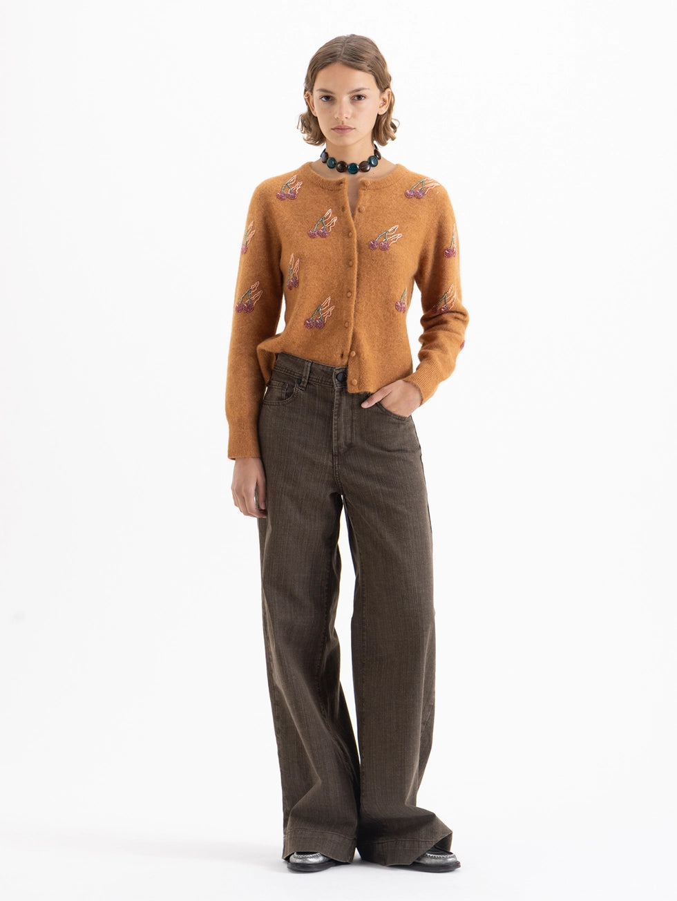 Jeans Wide Icon Brown