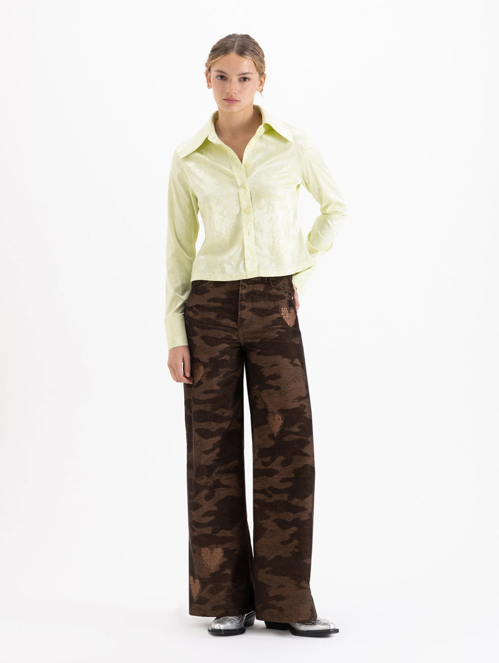 Jeans Roses Camo