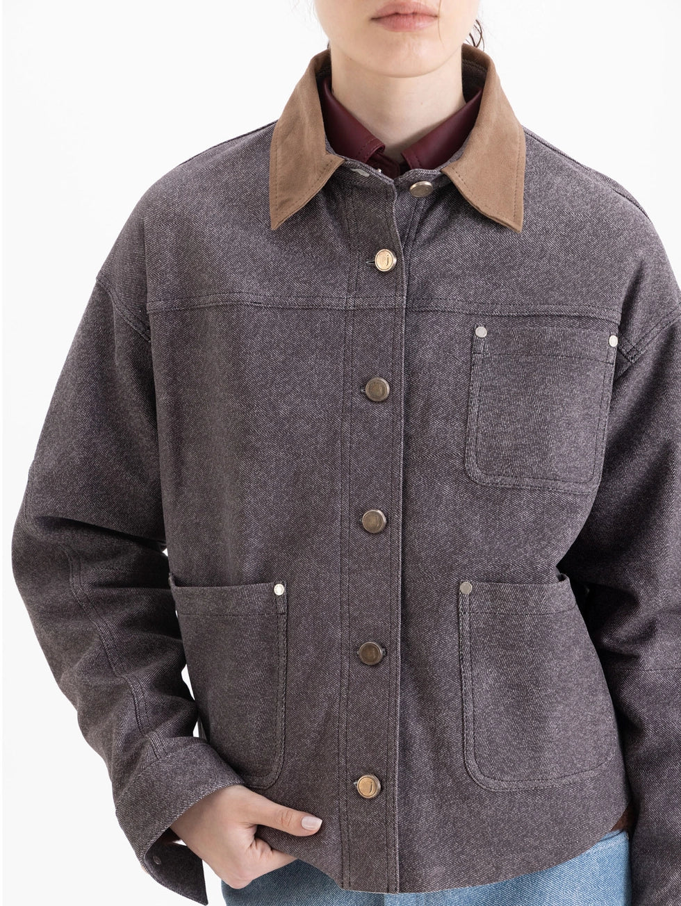 Chaqueta Cuero Mix