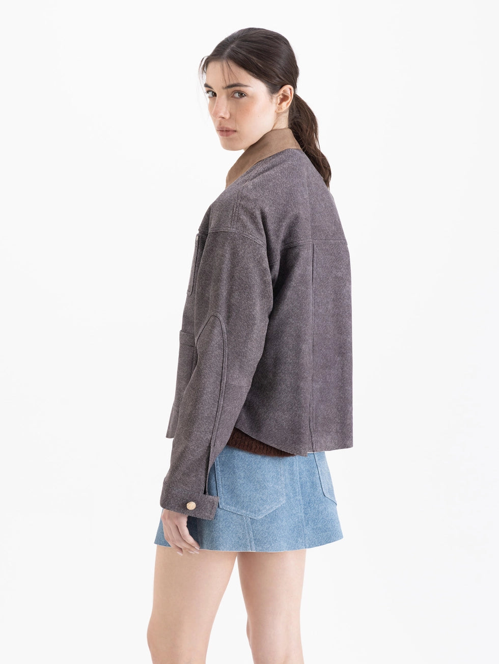 Chaqueta Cuero Mix